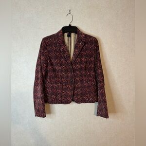 Gap Floral Corduroy Blazer Size 4